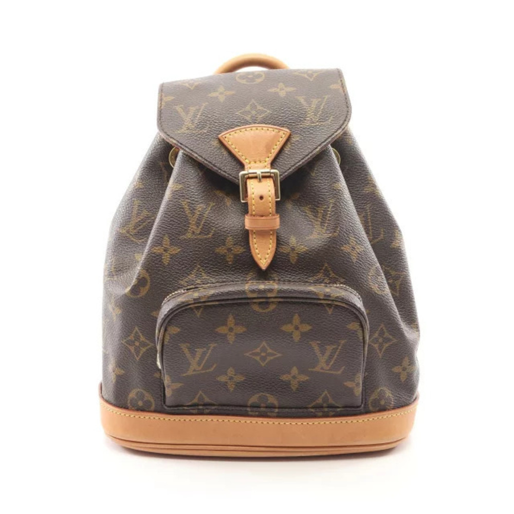 Louis Vuitton Montsouris Backpack Rucksack Canvas Leather Monogram Brown